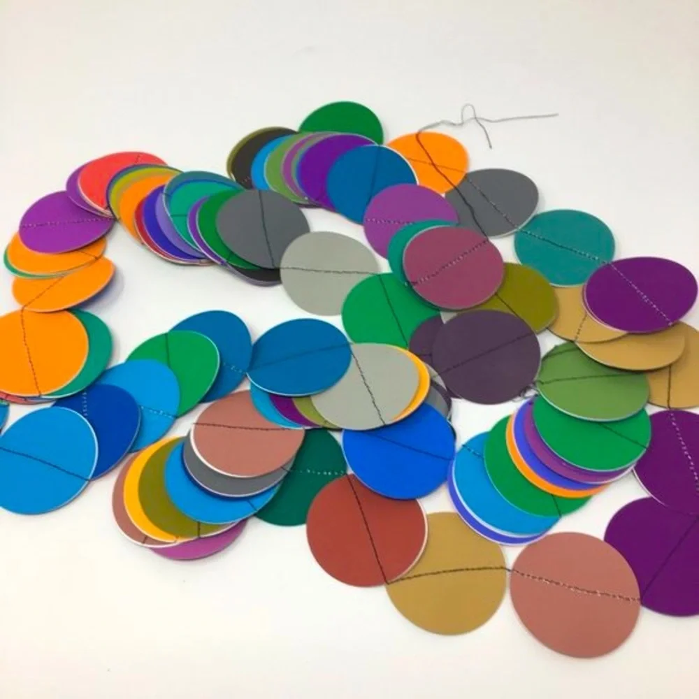 Multi-Colored Color-Aid Paper Large Round Circle Party Extra Long Garland